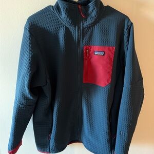 Patagonia Navy Jacket with Burgundy Accent